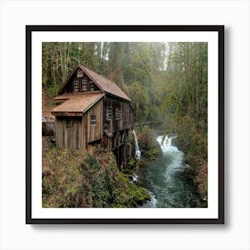 Old Mill In The Woods Art Print