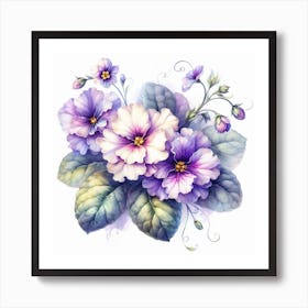 Flowers of Saintpaulia 4 Art Print