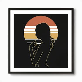 Silhouette Of A Woman 32 Art Print