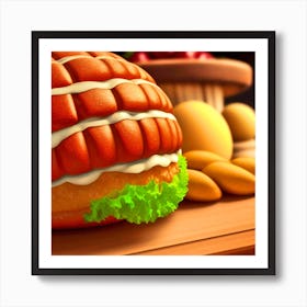 Burger Art Print