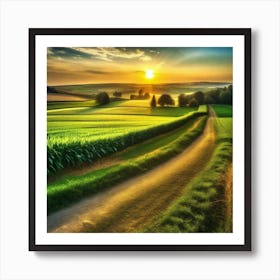 Sunset In The Countryside 29 Art Print