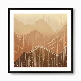 Colinas Beige Degrade Art Print