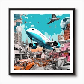 High Contrast Surreal Collage Art Print