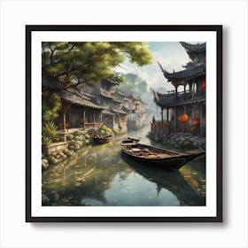 Chinese Village 3 Art Print