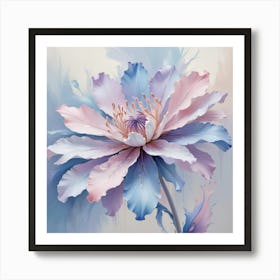 Oil Painting Abstract Of A Flower Art Print