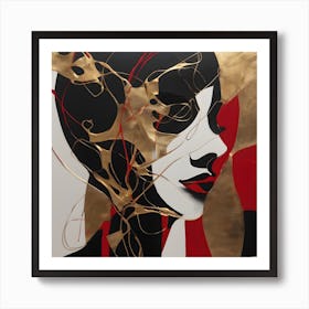 Gold And Black 2 Art Print