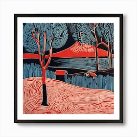 Linocut (20) Art Print