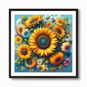 Sunflowers 9 Art Print