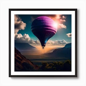 Hot Air Balloon In The Sky Art Print