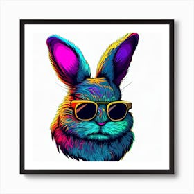 A Cool Rabbit In Sunglasses Poster