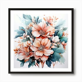 Watercolor Flowers 3 Art Print