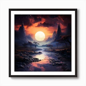Epic Moonlight Art Print