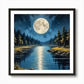 Moon River Art Print 2 Art Print