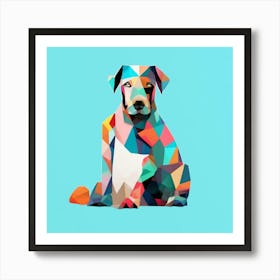 Geometric Dog Art Print