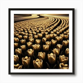 Golden Tulips 3 Art Print