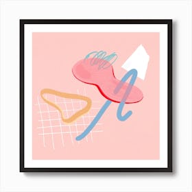 Poolside Square Art Print