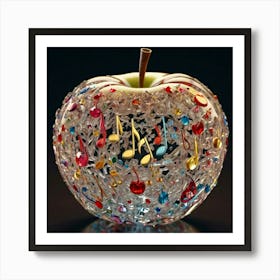 Music Notes Apple Art Print