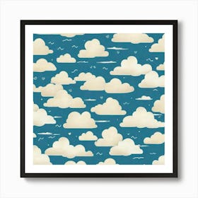 Clouds background Art Print