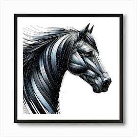 Horse Head Abstraction Art Print