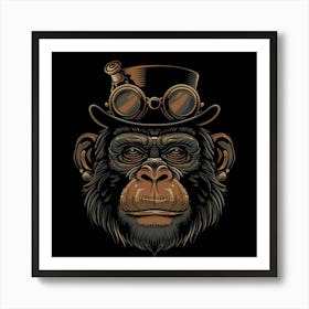 Steampunk Monkey 27 Art Print