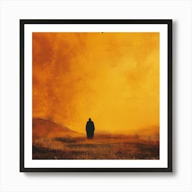 Man In The Desert 2 Art Print