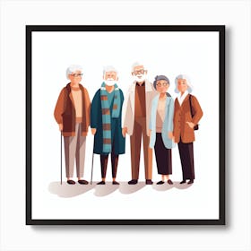 Old People 5 Art Print