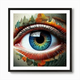 Firefly Divided Eye, Building Sized, Layers, Different Seasons, Seasonal Floors, Surreal, Architectu (10) Art Print