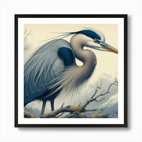 Blue Heron 1 Art Print