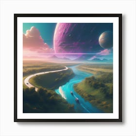Space Landscape 9 Art Print