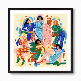 Group Square Art Print