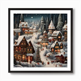 Nostalgic Christmas Stroke Dreams Art Print