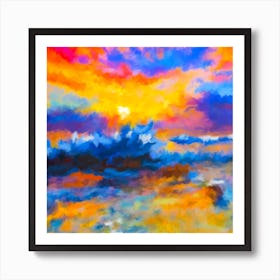 Abstract Nature Painting Square Art Print