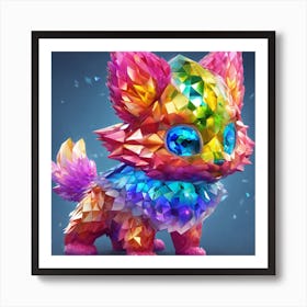 Rainbow Kitty Art Print
