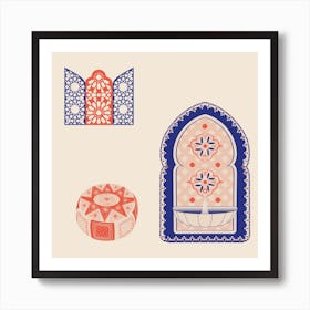 Moroccan abstracts design Art Print