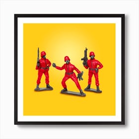 Modern Toy Soldiers Square Art Print