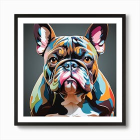 Watercolor Bulldog Art Print