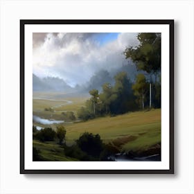 Landscape Painting 2 Art Print