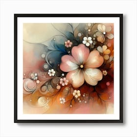 Abstract Flower Painting 6 Art Print