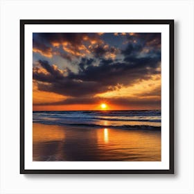 Sunset On The Beach 282 Art Print