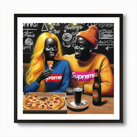 Supreme Pizza 5 Art Print