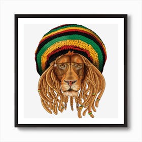Lion Reggae Art Print