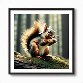 Squirrel In The Forest 188 Art Print