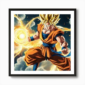 Dragon Ball Z Wallpaper 2 Art Print