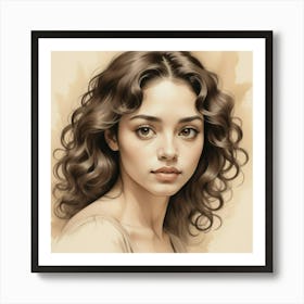 Portrait Of A Young Woman 3 Art Print