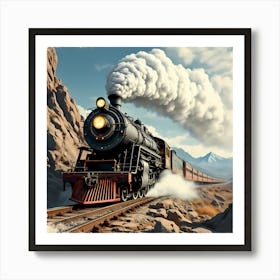 Train On The Tracks Art Print