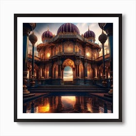 Palace At Sunset Art Print