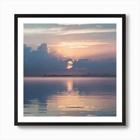 Sunrise Over Water Art Print
