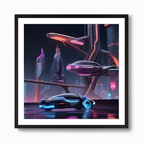 Futuristic City 3 Art Print