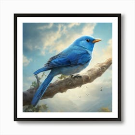 Blue Bird 2 Art Print