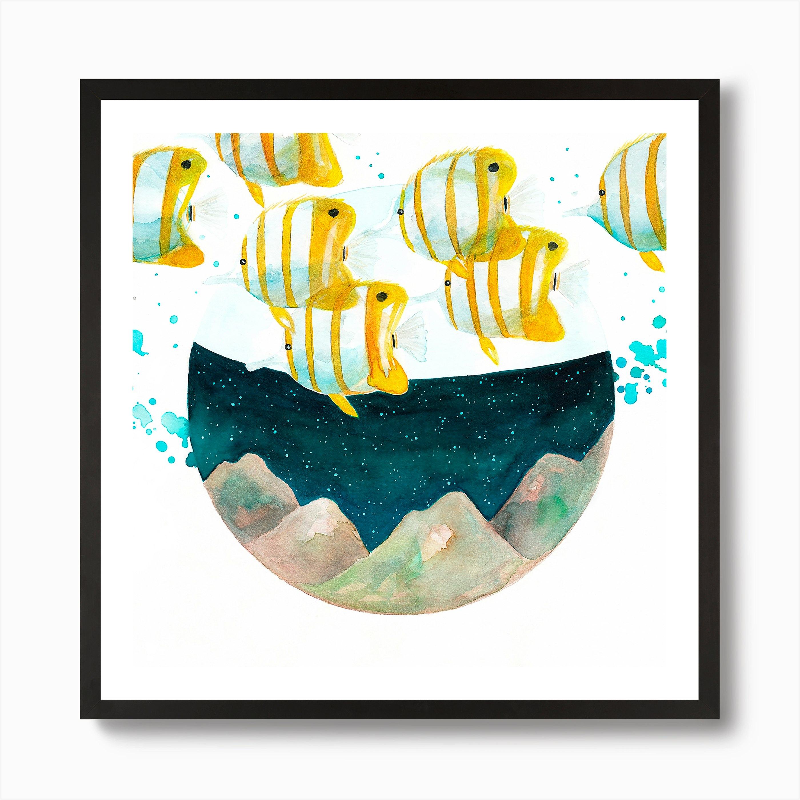 Tropical Fishes Art Print By The Cosmic Whale Fy